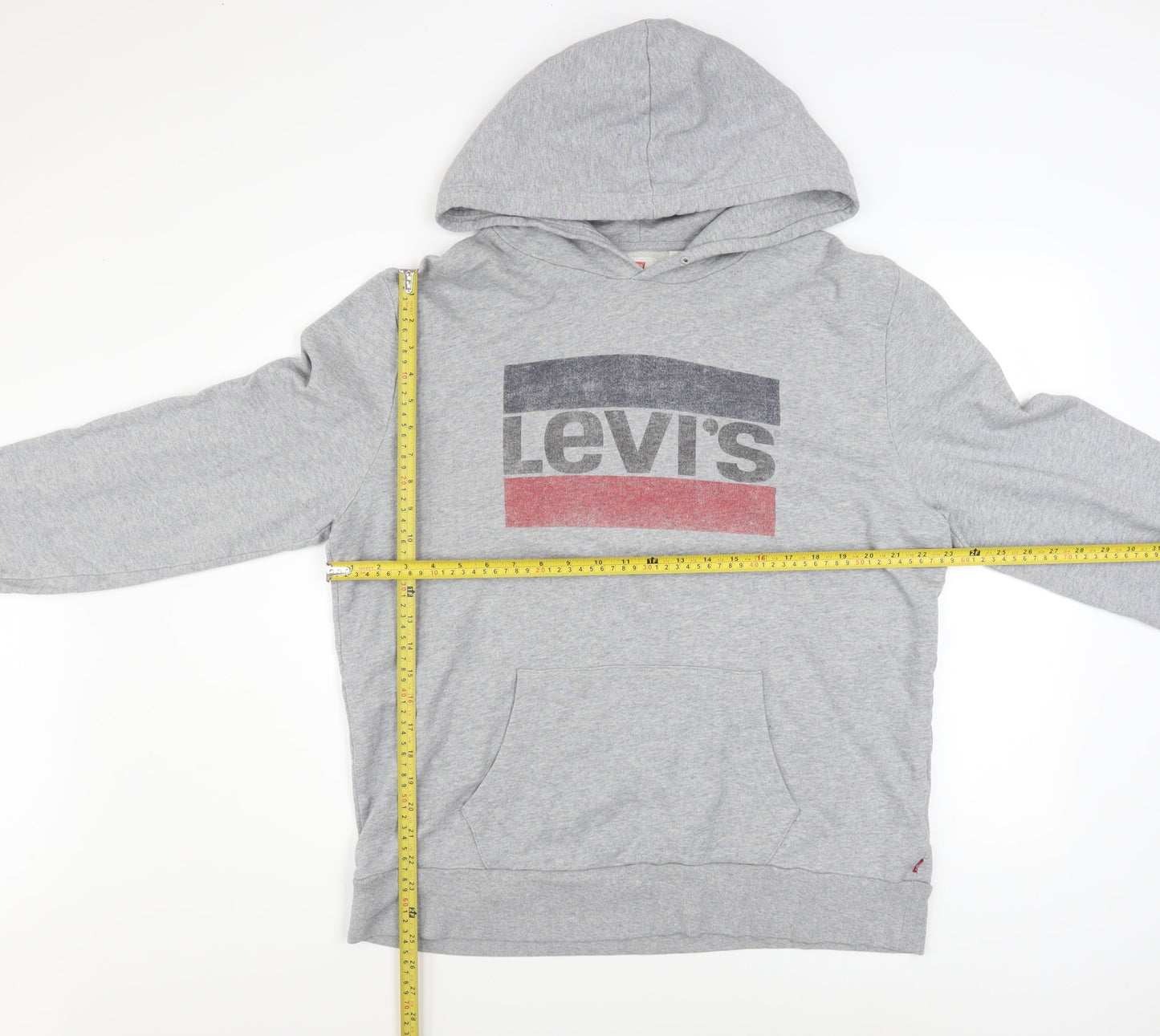 Mens UK Size L Levi's Grey Pullover Hoodie