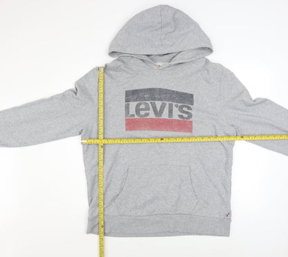 Mens UK Size L Levi's Grey Pullover Hoodie