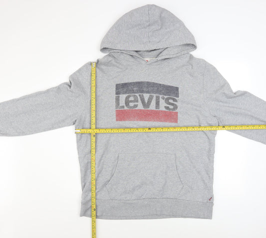 Mens UK Size L Levi's Grey Pullover Hoodie