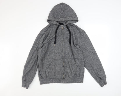 Mens UK Size S H&M Grey Full Zip Hoodie