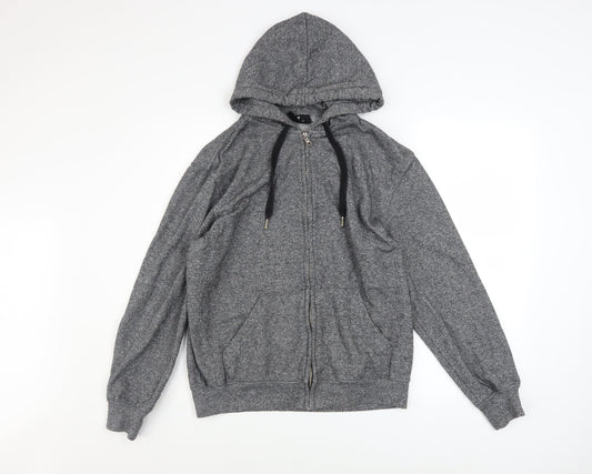 Mens UK Size S H&M Grey Full Zip Hoodie