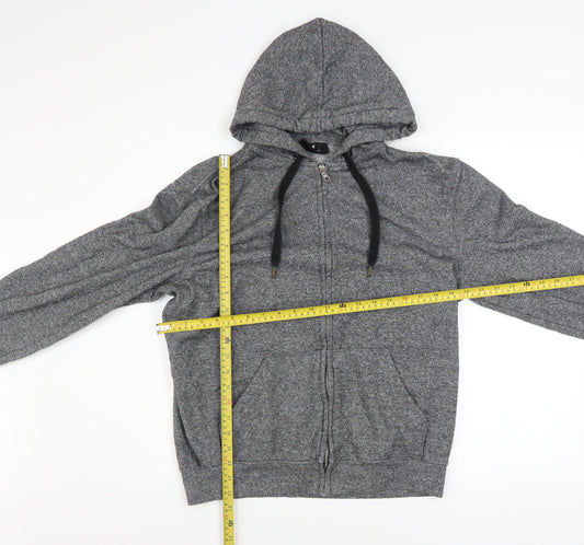 Mens UK Size S H&M Grey Full Zip Hoodie
