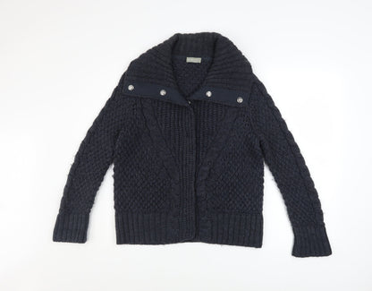 Womens UK Size S Marks and Spencer Blue Cardigan Jumper