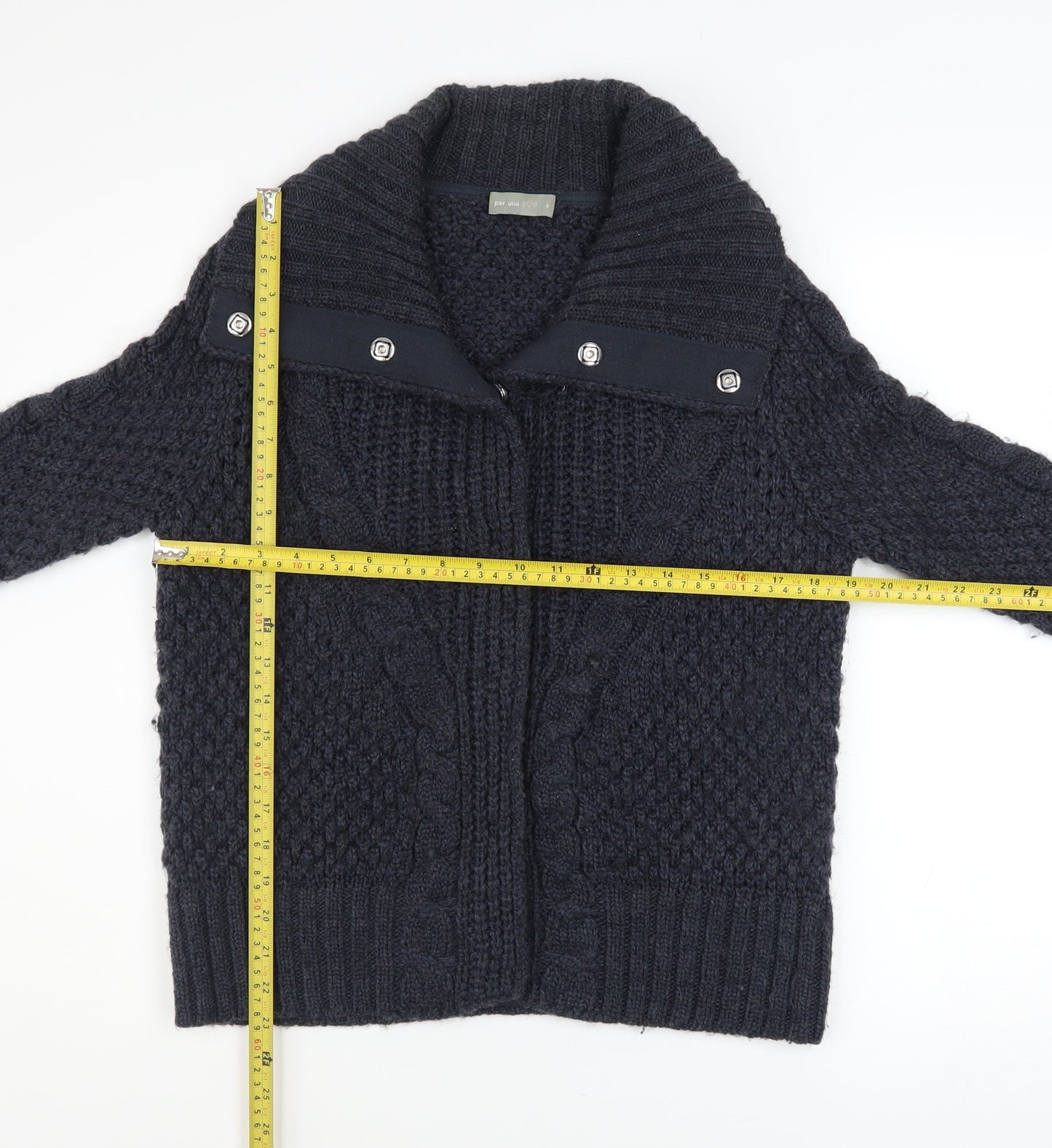 Womens UK Size S Marks and Spencer Blue Cardigan Jumper