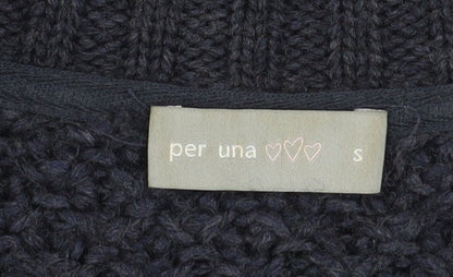 Womens UK Size S Marks and Spencer Blue Cardigan Jumper