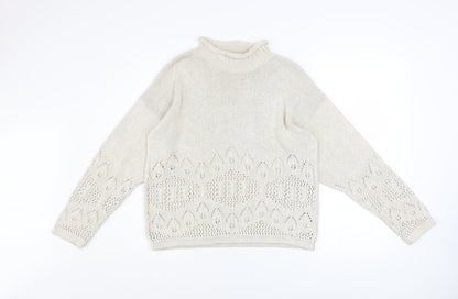 Womens UK Size 10 Dorothy Perkins Ivory Pullover Jumper