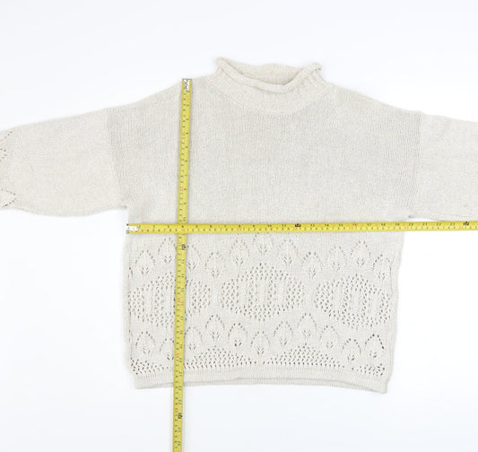 Womens UK Size 10 Dorothy Perkins Ivory Pullover Jumper