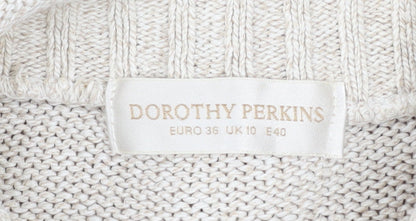 Womens UK Size 10 Dorothy Perkins Ivory Pullover Jumper