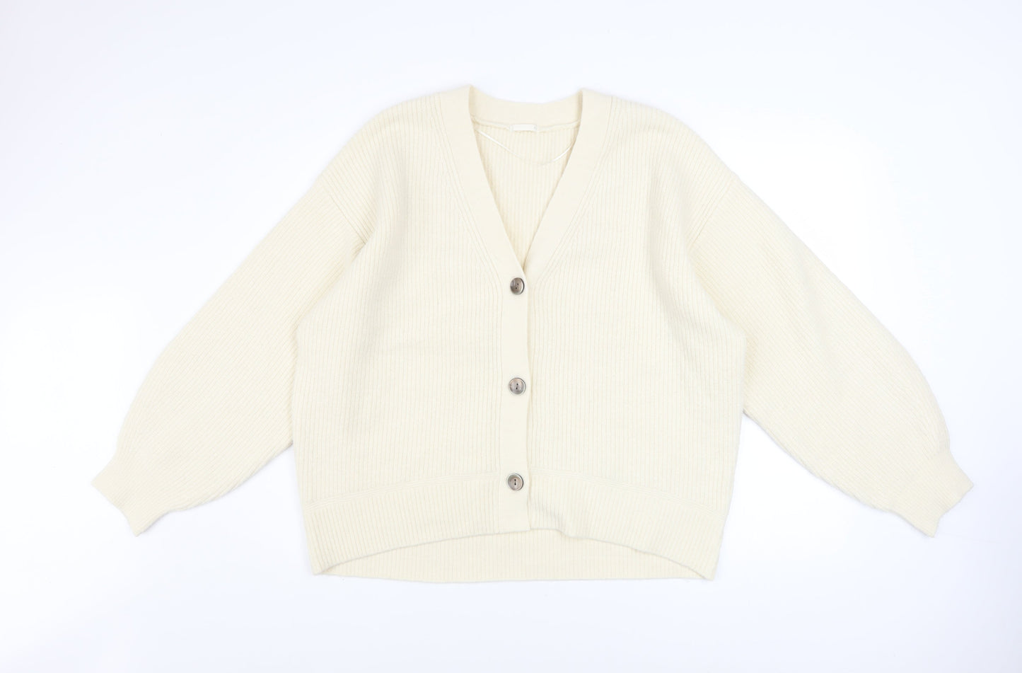 Womens UK Size XL GU Ivory Cardigan Jumper