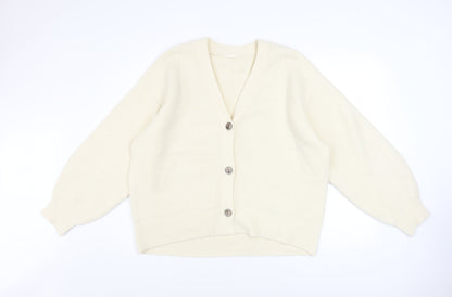 Womens UK Size XL GU Ivory Cardigan Jumper