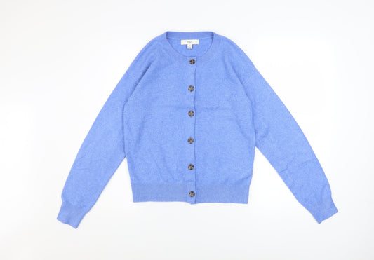 Womens UK Size XS Marks and Spencer Blue Cardigan Jumper