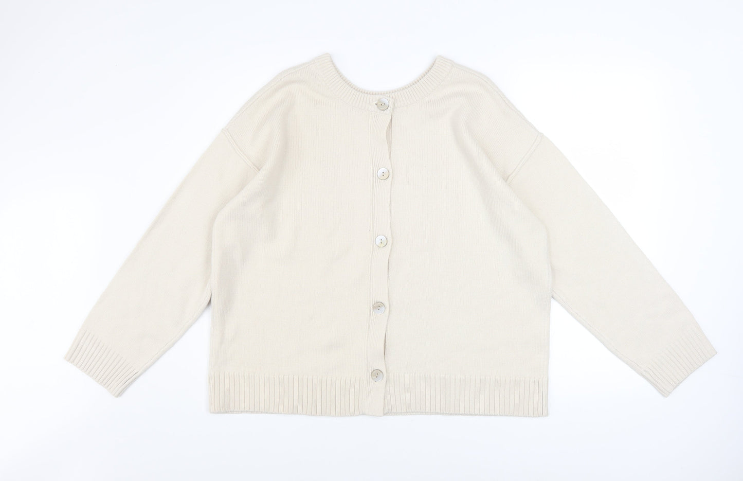 Womens UK Size XL GU Ivory Cardigan Jumper