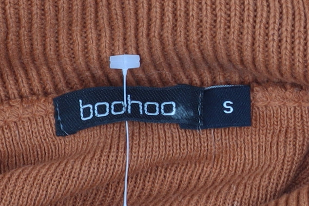 Womens UK Size S Boohoo Brown Pullover Jumper