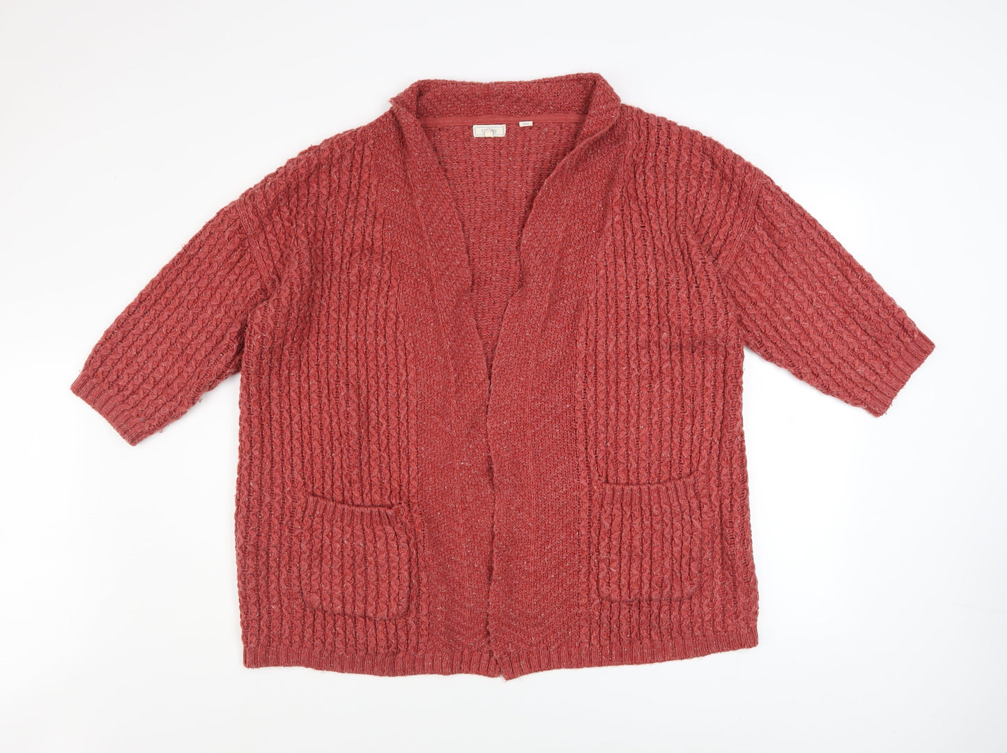 Womens UK Size 16 Fat Face Red Cardigan Jumper