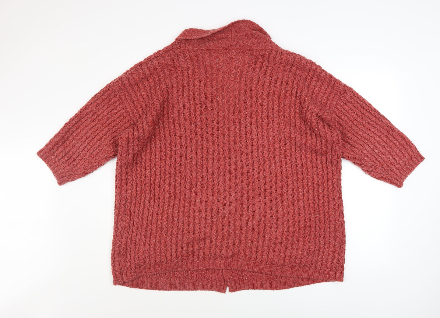 Womens UK Size 16 Fat Face Red Cardigan Jumper