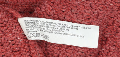 Womens UK Size 16 Fat Face Red Cardigan Jumper