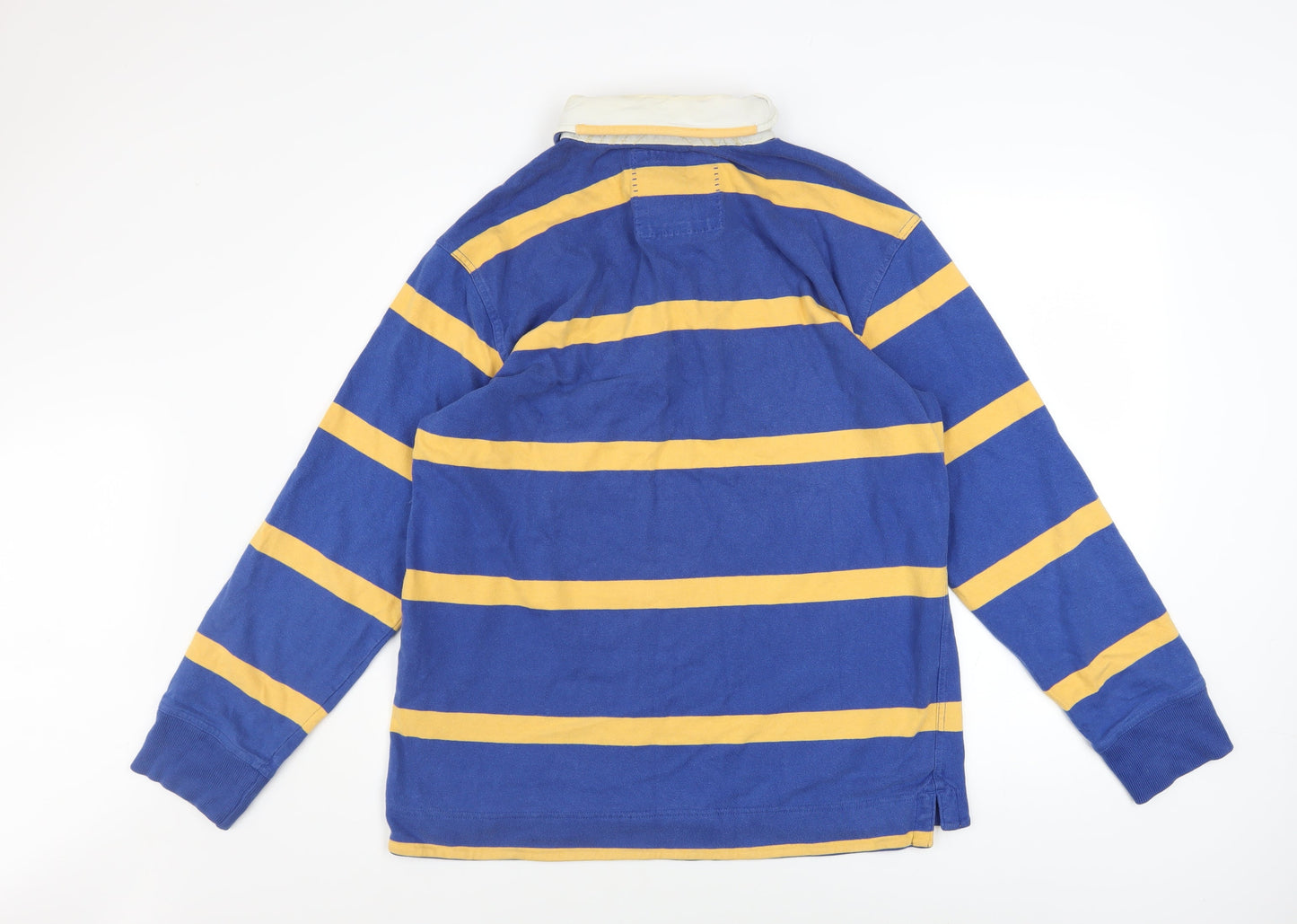 Mens UK Size M Crew Clothing Co. Blue Henley Sweatshirt