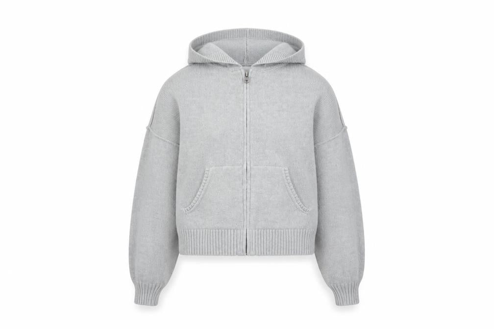 Womens UK Size XS Hollister Grey Full Zip Hoodie