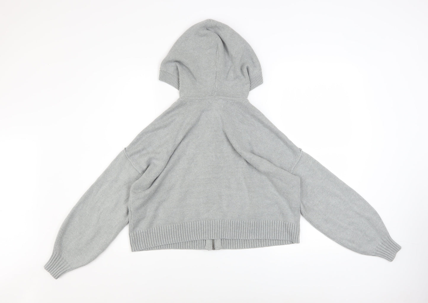 Womens UK Size XS Hollister Grey Full Zip Hoodie