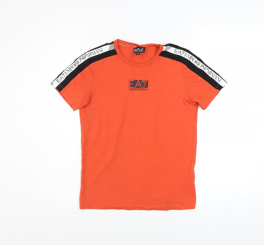 Boys UK Size 12 Years Emporio Armani Orange Basic T-Shirt