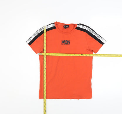 Boys UK Size 12 Years Emporio Armani Orange Basic T-Shirt