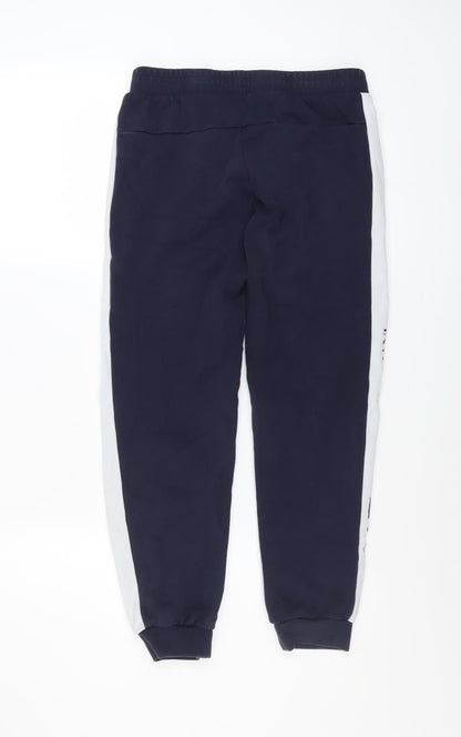 Emporio Armani Boys Blue Jogger Trousers 12 Years Cotton Blend EA7 Logo