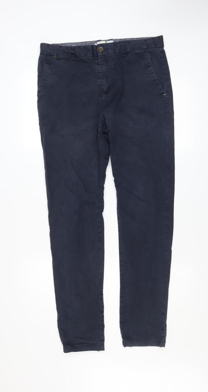 Mens UK Size M Larsson & Co Slim Fit Chino Blue Trousers