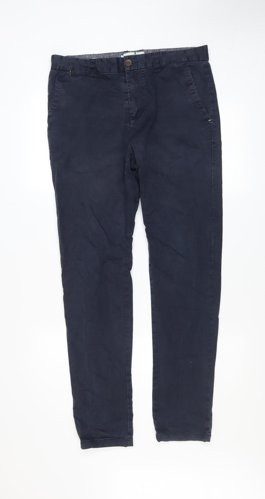 Mens UK Size M Larsson & Co Slim Fit Chino Blue Trousers