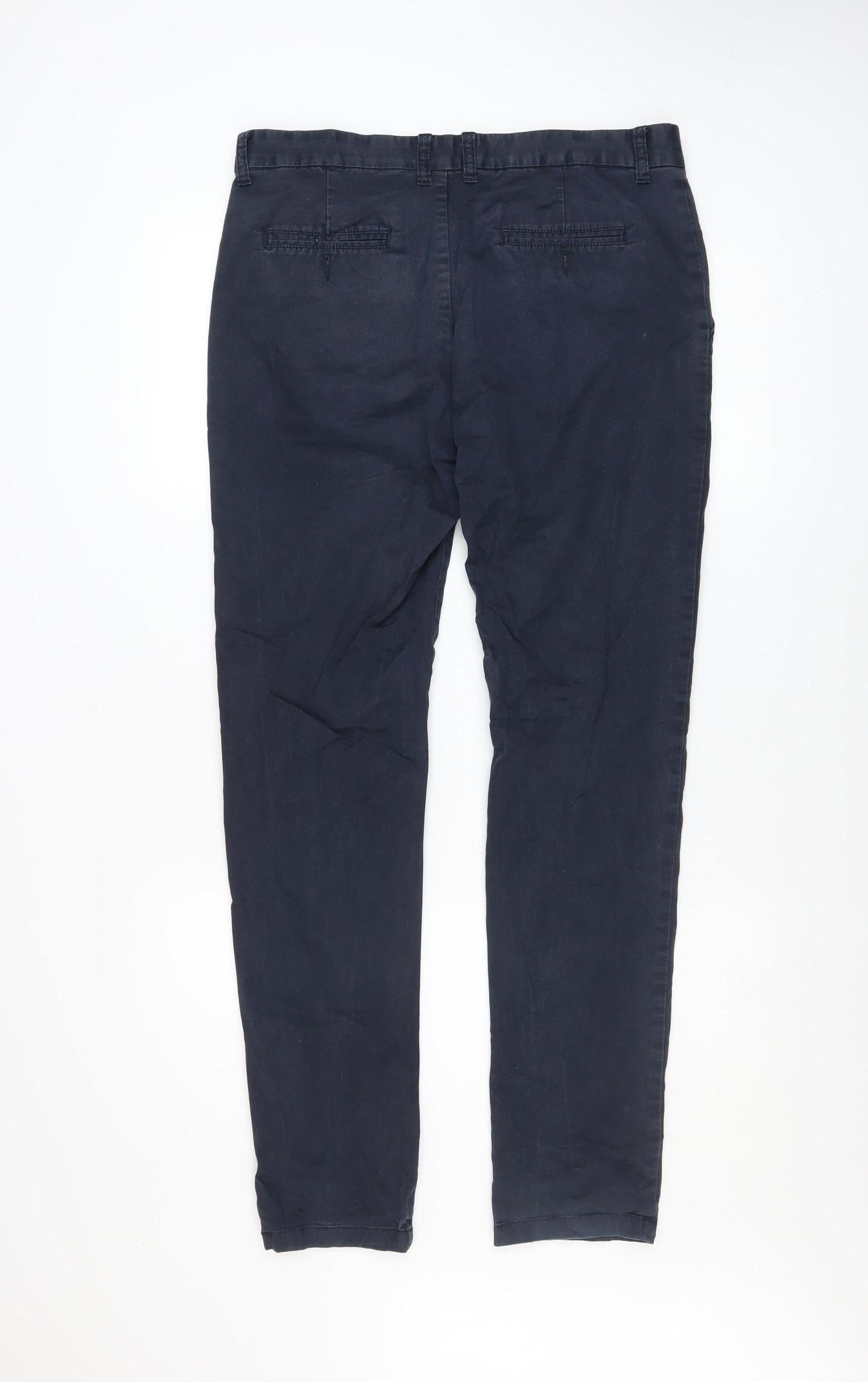 Mens UK Size M Larsson & Co Slim Fit Chino Blue Trousers