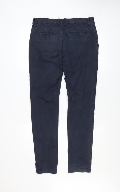 Mens UK Size M Larsson & Co Slim Fit Chino Blue Trousers