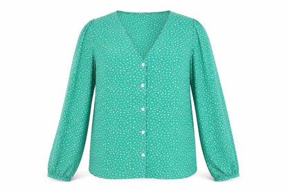 Womens UK Size M Only Green Basic Blouse