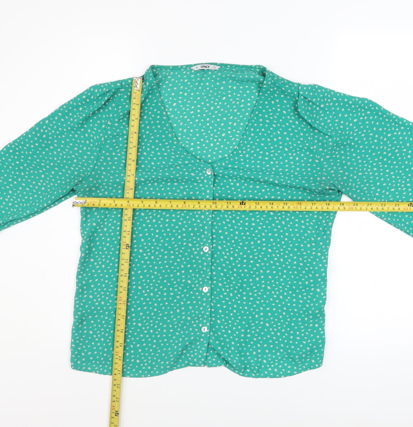 Womens UK Size M Only Green Basic Blouse