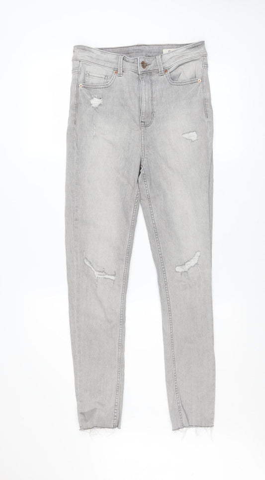 Womens UK Size 10 Marks and Spencer Regular Fit Skinny Grey Jeans
