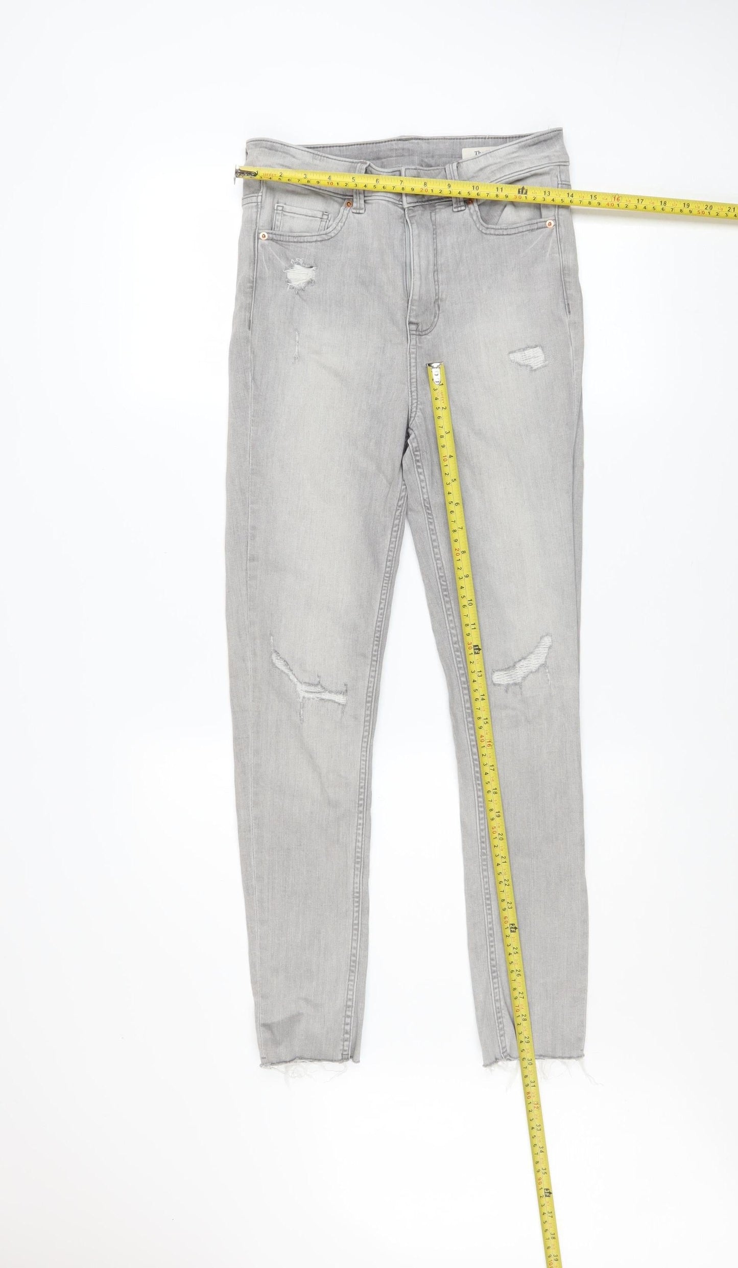 Womens UK Size 10 Marks and Spencer Regular Fit Skinny Grey Jeans