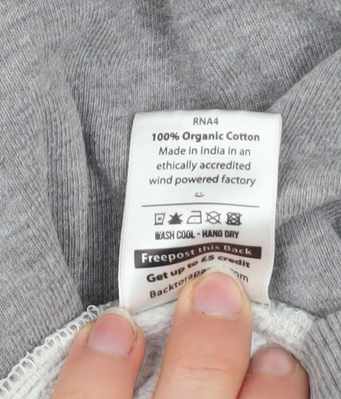 Womens UK Size S Rapanui Grey Pullover Sweatshirt