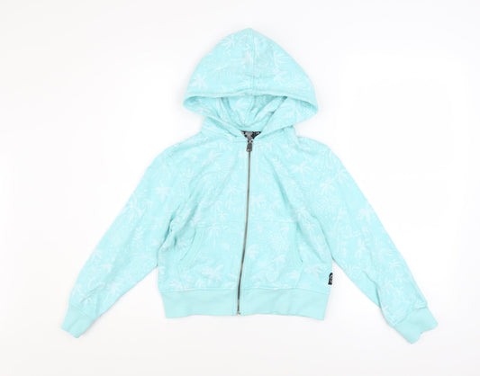 Girls UK Size 7-8 Years Saltrock Blue Full Zip Hoodie