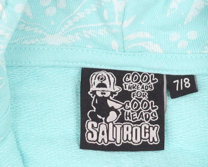 Girls UK Size 7-8 Years Saltrock Blue Full Zip Hoodie