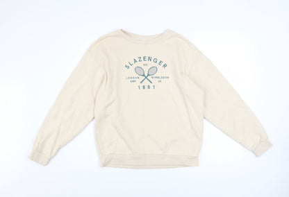 Womens UK Size 8 Slazenger Beige Pullover Sweatshirt