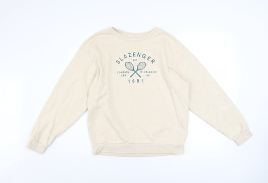 Womens UK Size 8 Slazenger Beige Pullover Sweatshirt