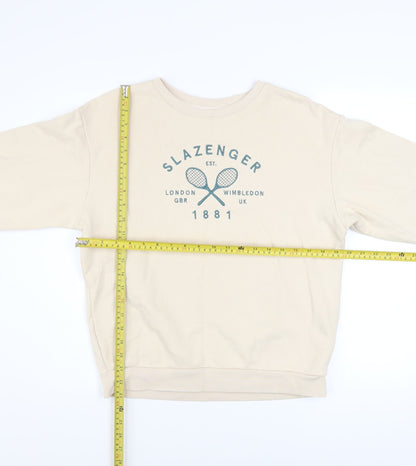 Womens UK Size 8 Slazenger Beige Pullover Sweatshirt