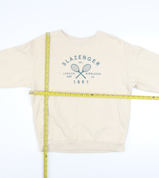 Womens UK Size 8 Slazenger Beige Pullover Sweatshirt