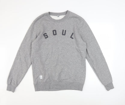 Mens UK Size L Soul Survivor Grey Pullover Sweatshirt