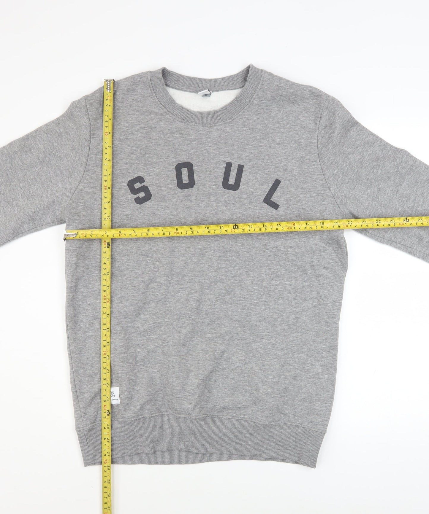 Mens UK Size L Soul Survivor Grey Pullover Sweatshirt
