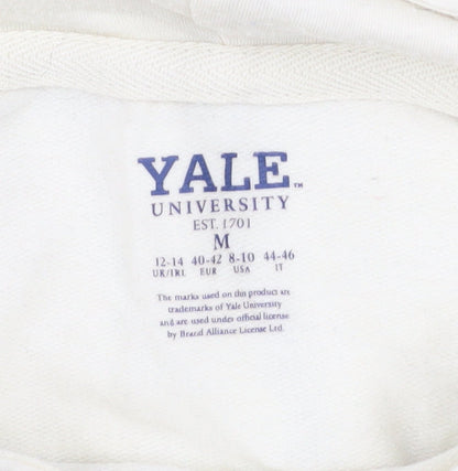 Womens UK Size M Yale University Ivory Pullover Hoodie