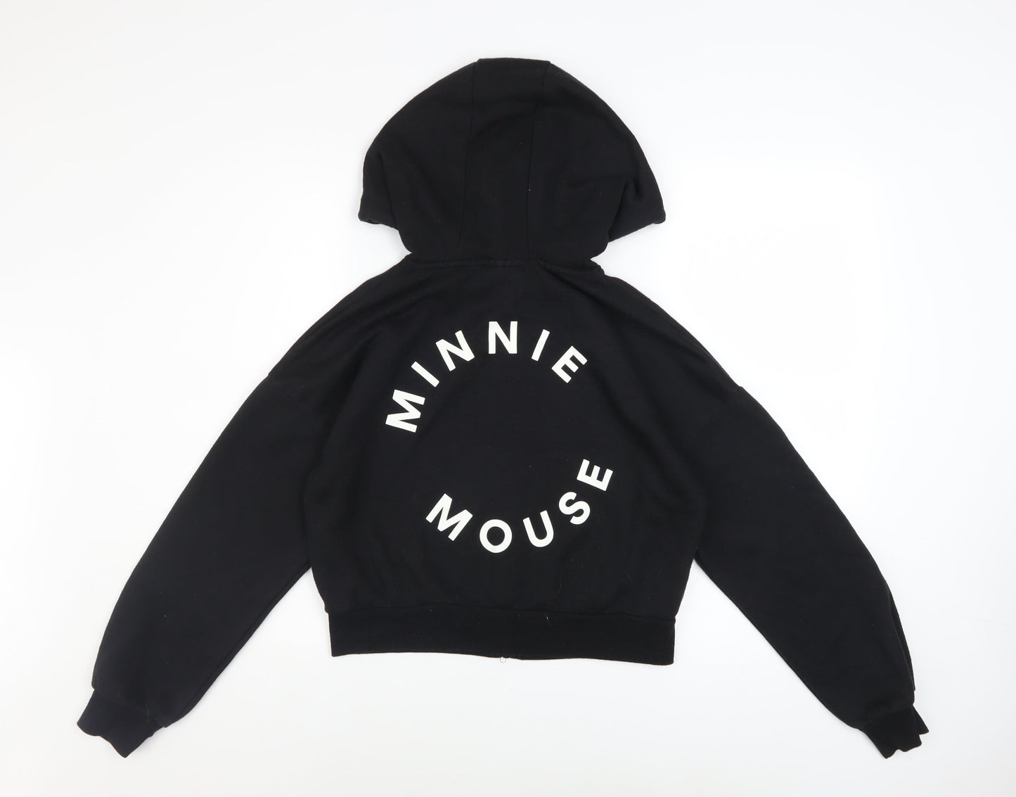 Womens UK Size XS Disney Black Full Zip Hoodie