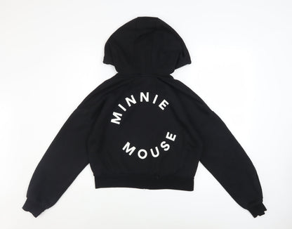 Womens UK Size XS Disney Black Full Zip Hoodie