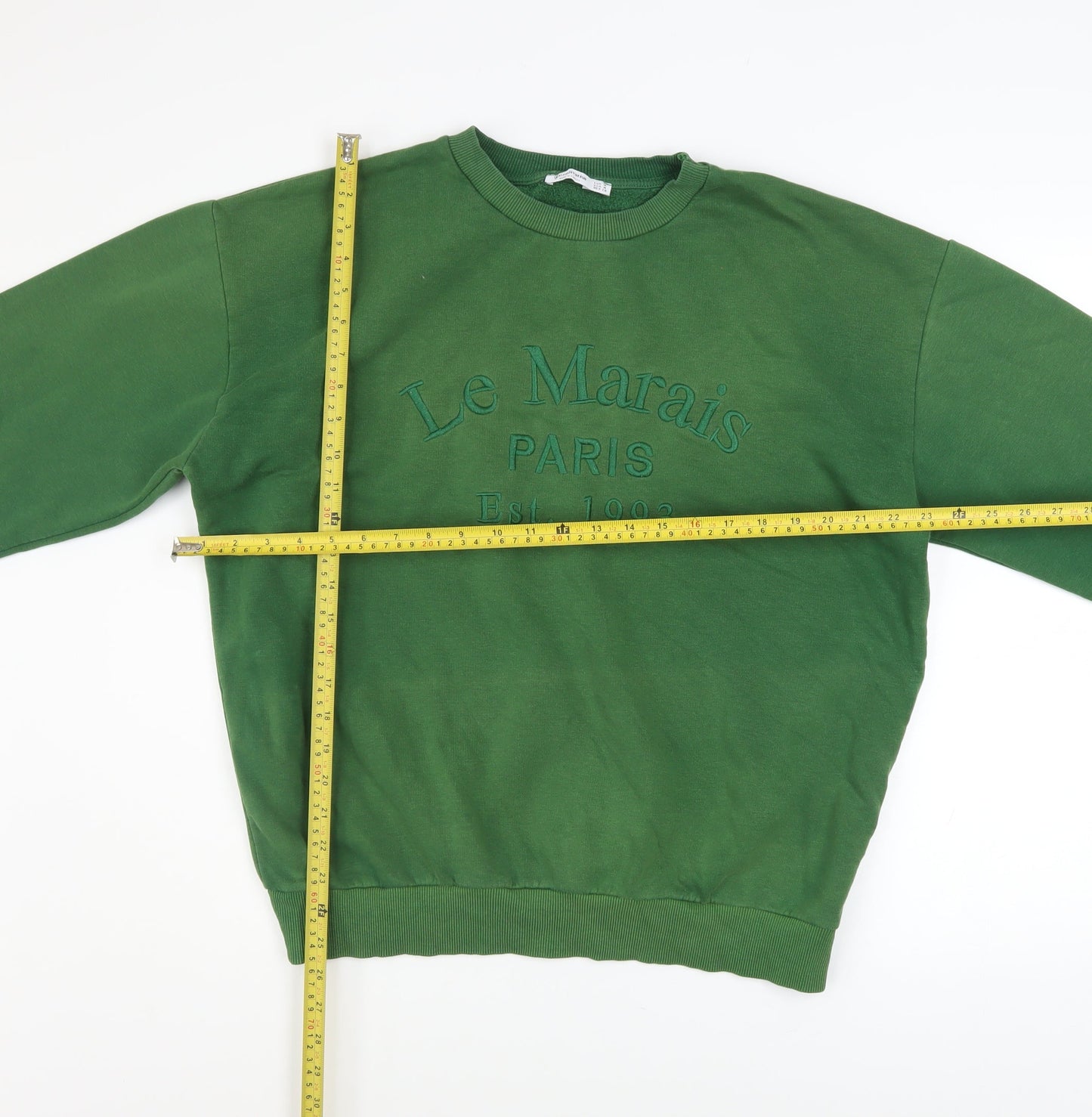 Womens UK Size M Stradivarius Green Pullover Sweatshirt