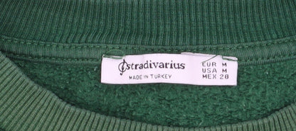 Womens UK Size M Stradivarius Green Pullover Sweatshirt