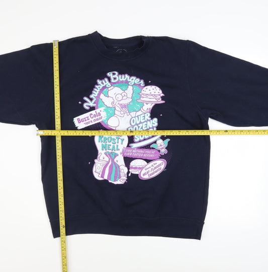 Mens UK Size S The Simpsons Blue Pullover Sweatshirt