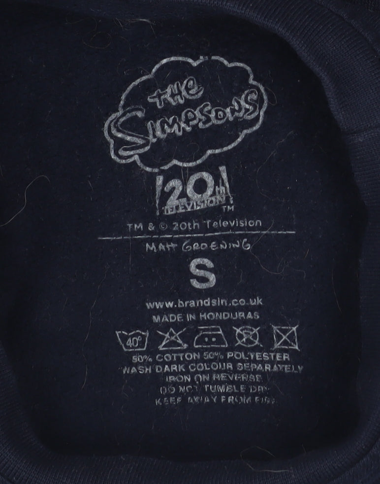 Mens UK Size S The Simpsons Blue Pullover Sweatshirt